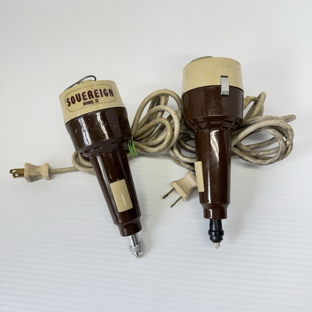 2 Sovereign 77 Electric Eraser Engineer Architect Drafting Art Sketch USA Vtg